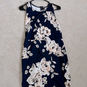 Blue floral dress
